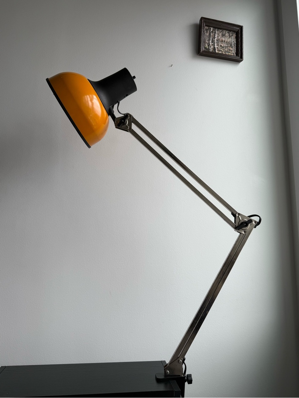 Yellow Vintage Lival P12 Clamp Architect Industrial Work Lamp Made in Finland